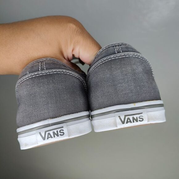 Vans Grey Canvas Skate Sneakers - Picture 8 of 13